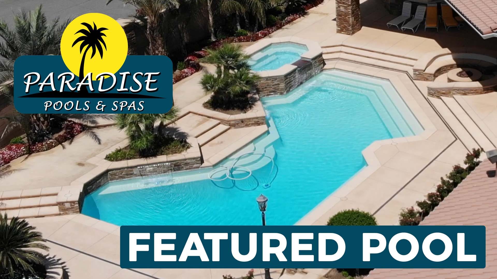 Perfect Private Oasis - Featured Pool aerial shot of Paradise Pools & Spas of Bakersfield..